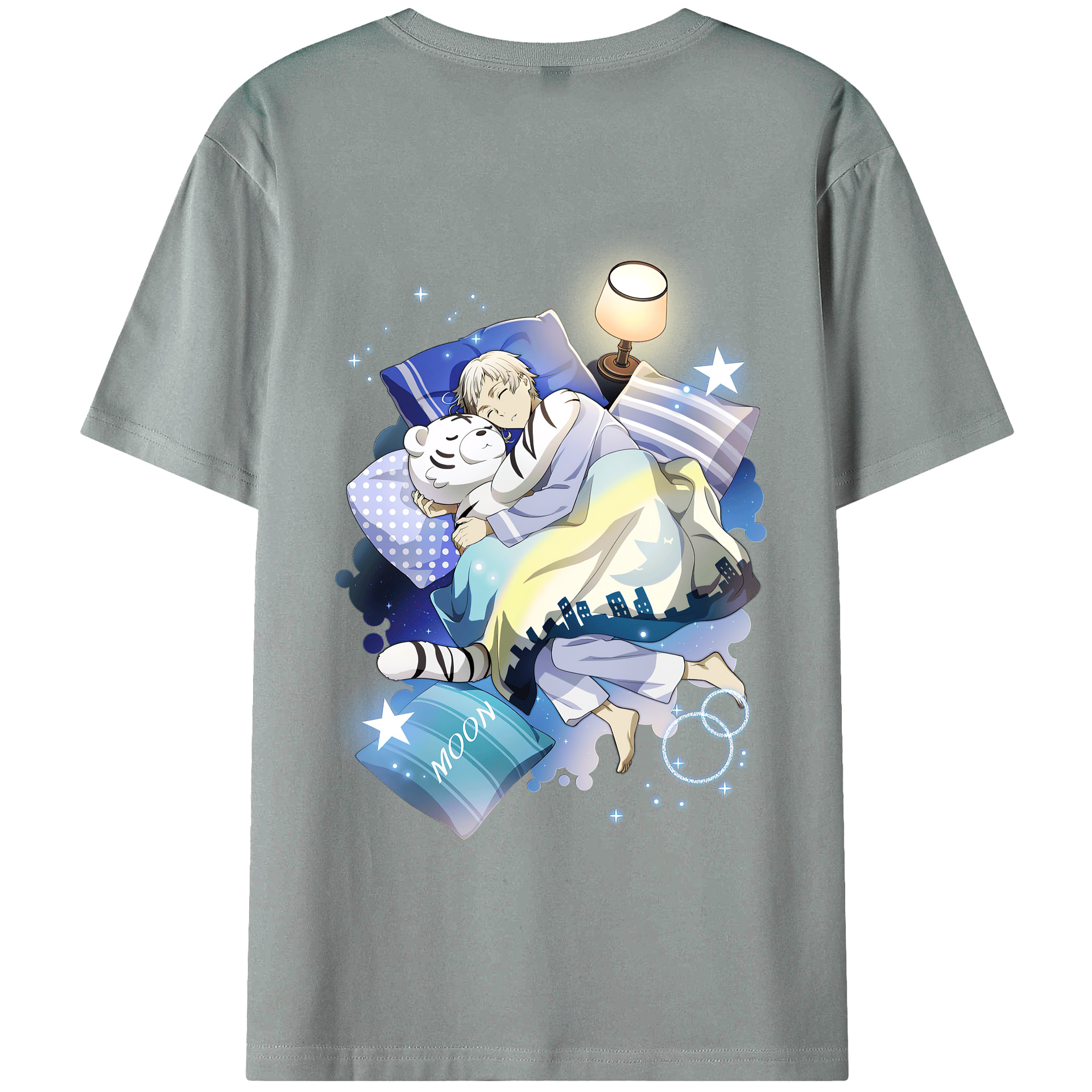 （画像用） 文豪ストレイドッグス Bungo Stray Dogs 綿100％ メンズ半袖Tシャツ（バックプリント） 通気性